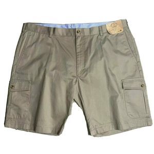 Men's Louis Raphael Khaki‎ Straight Fit Cargo Shorts Waist 42 NWT Cotton rich tw